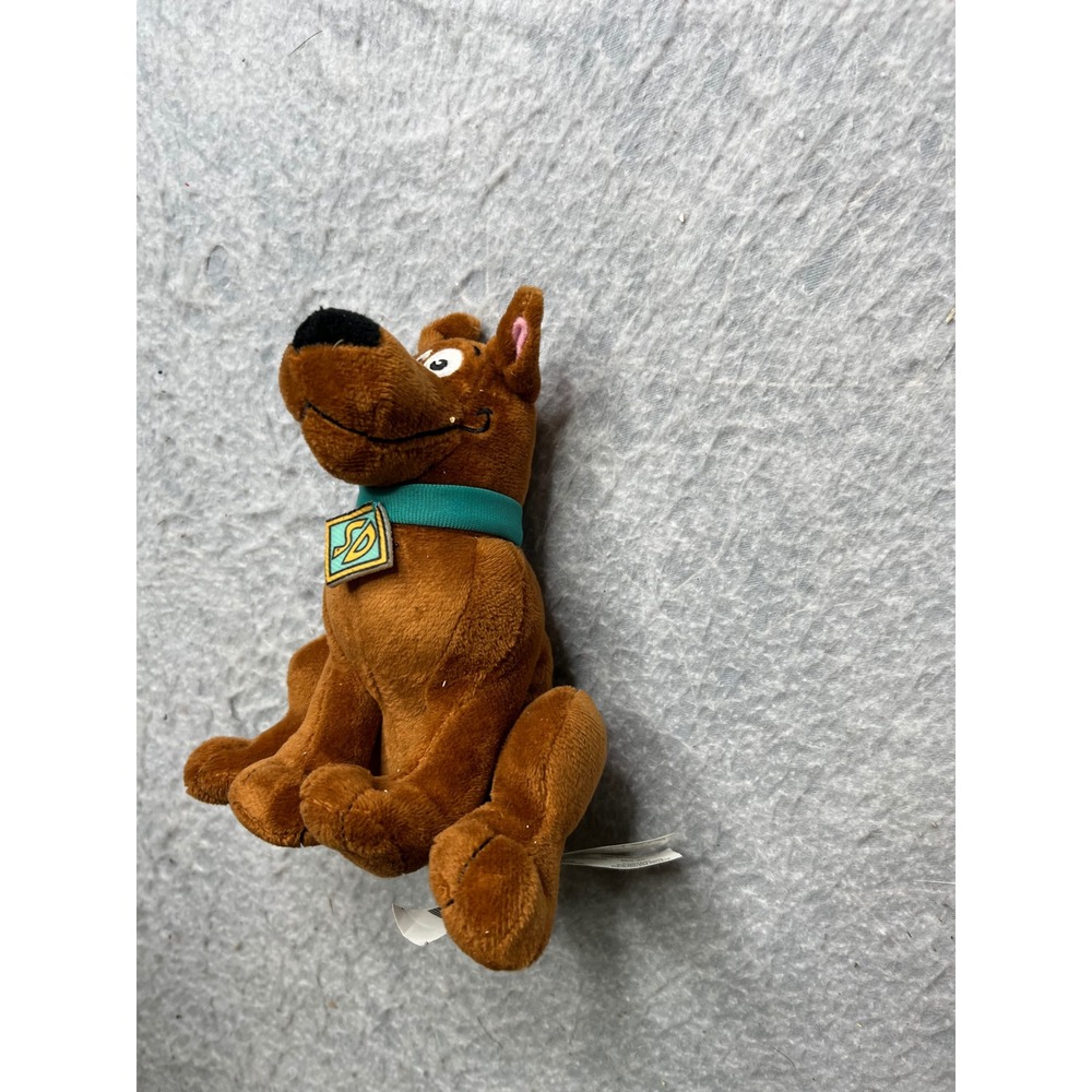 Scooby Doo Plush Toy Brown Dog Character "SCOOB" Tag Teal Collar